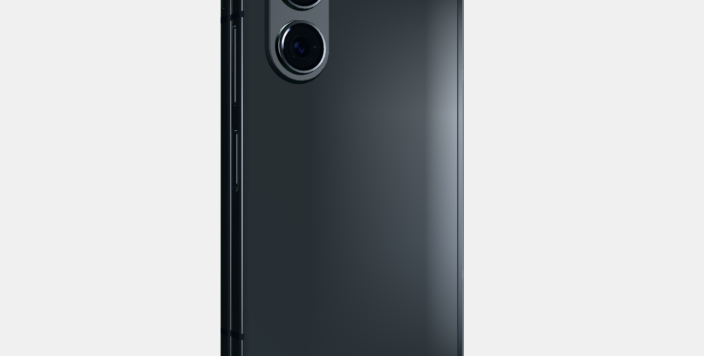 Samsung Galaxy ZFold Fantom Black Low-poly 3D model_2