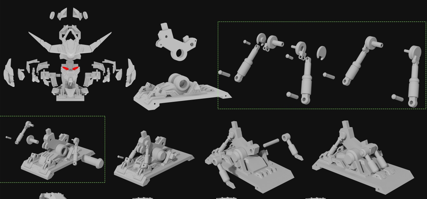 Case PC Gunpla Gundam Custom Model Barbatos Gundam 3D print model_13