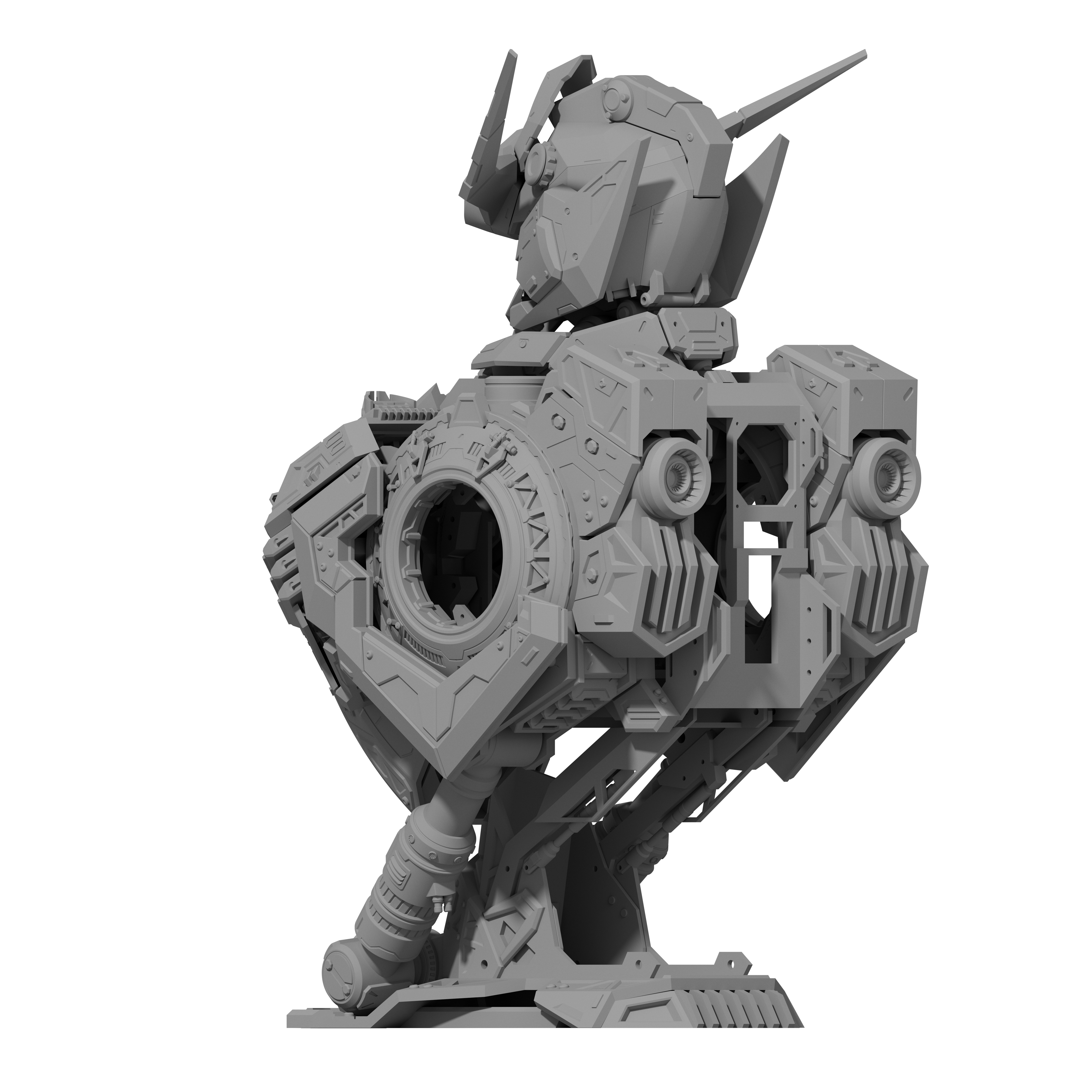 Case PC Gunpla Gundam Custom Model Barbatos Gundam 3D print model_18