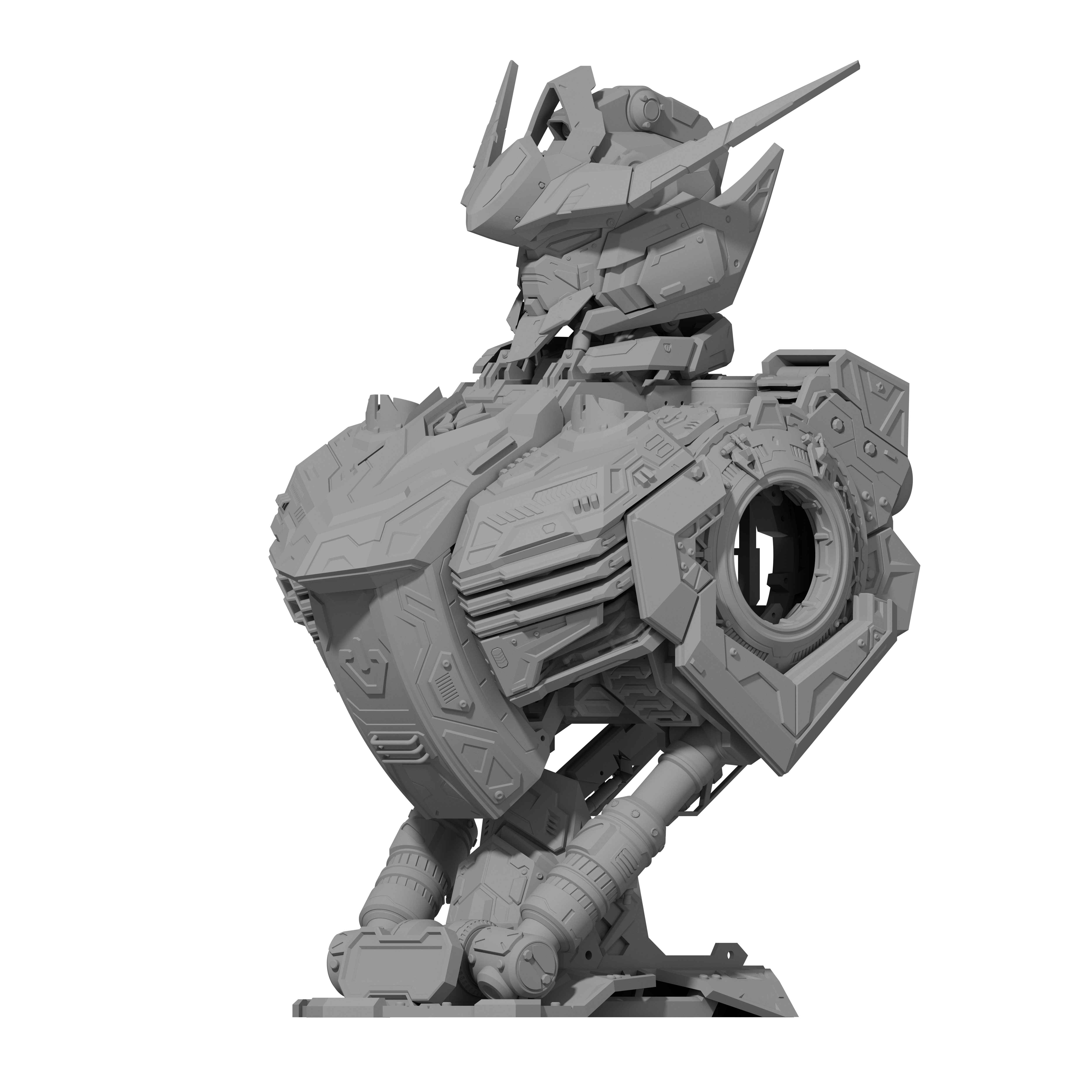 Case PC Gunpla Gundam Custom Model Barbatos Gundam 3D print model_16