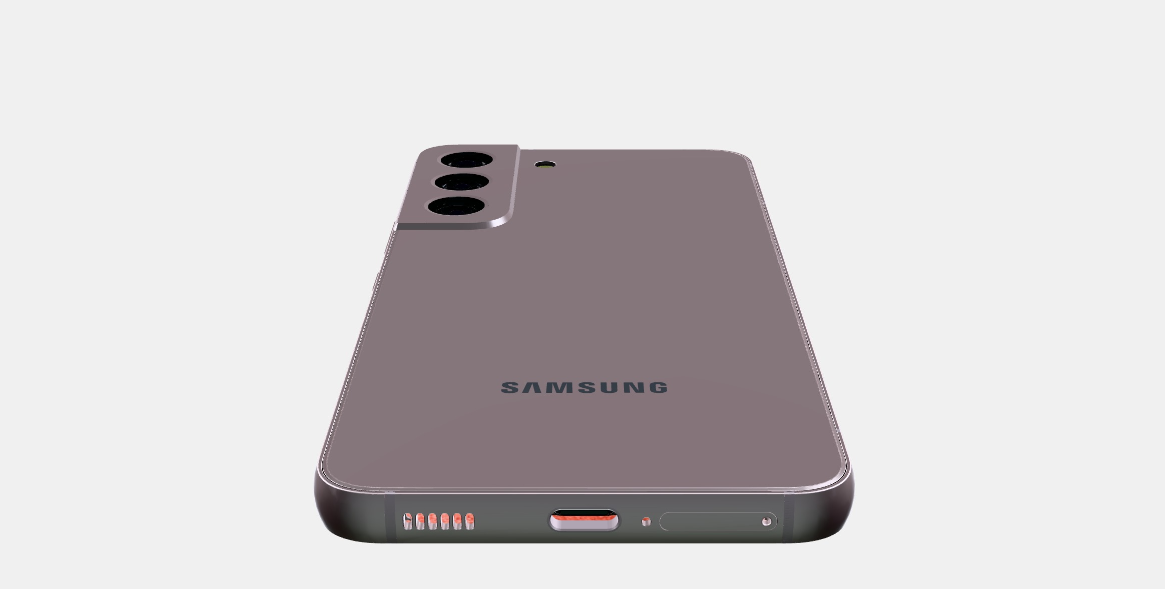 Samsung Galaxy S225 Gold Rose Gold Low-poly 3D model_8