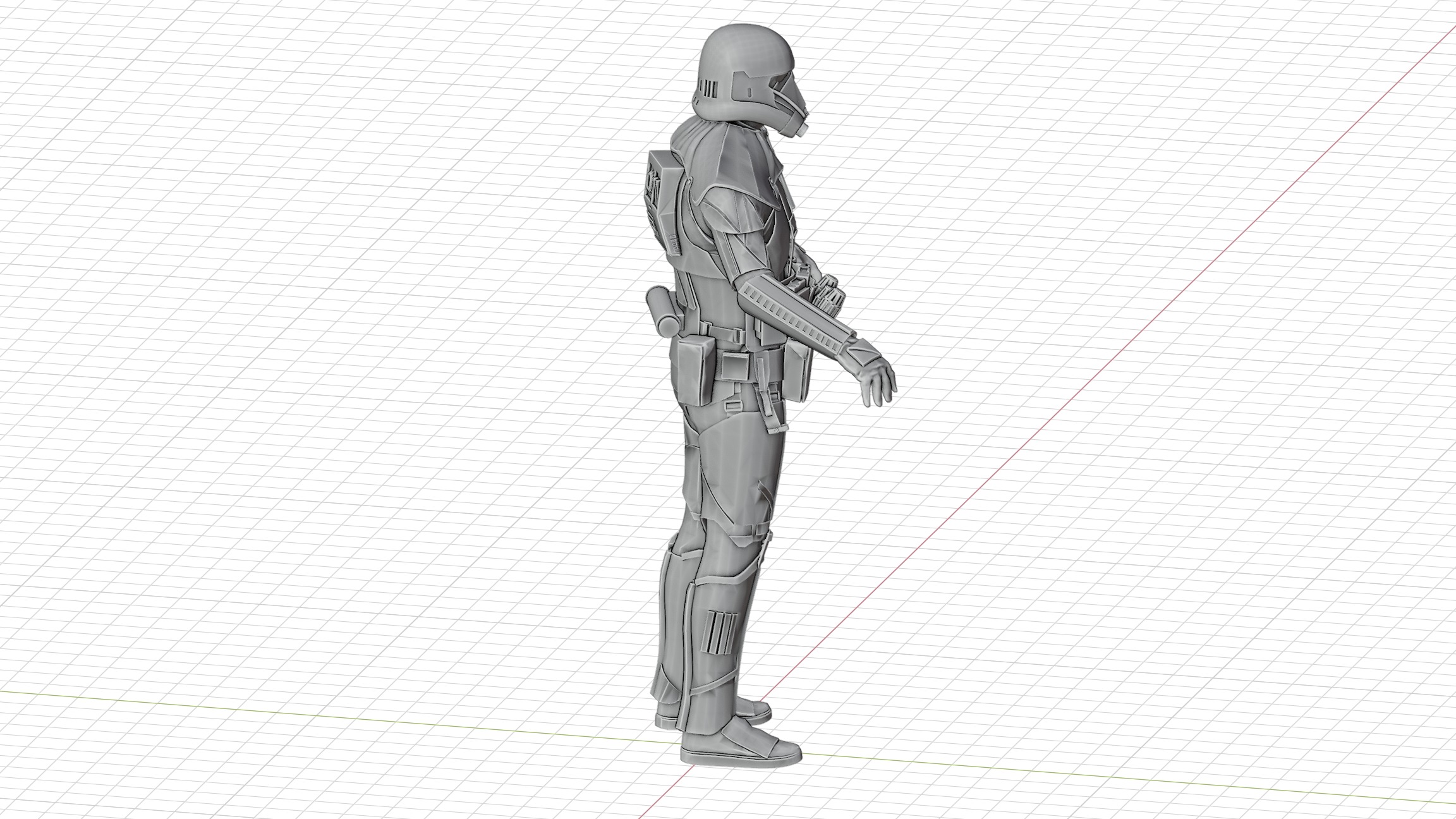 Death Trooper  Inspired from Star Wars Battlefront RIGGED 3D model_19