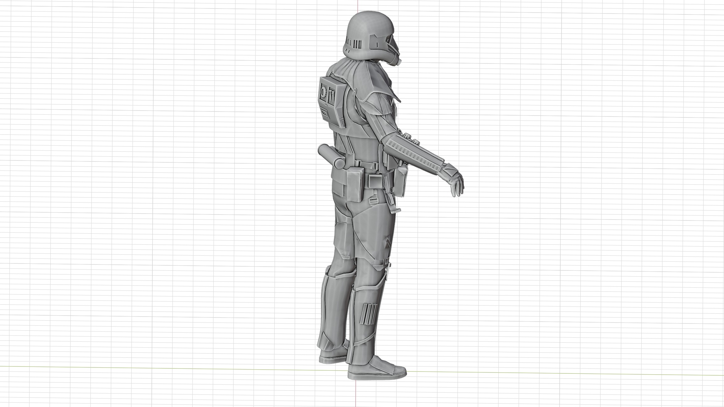 Death Trooper  Inspired from Star Wars Battlefront RIGGED 3D model_11