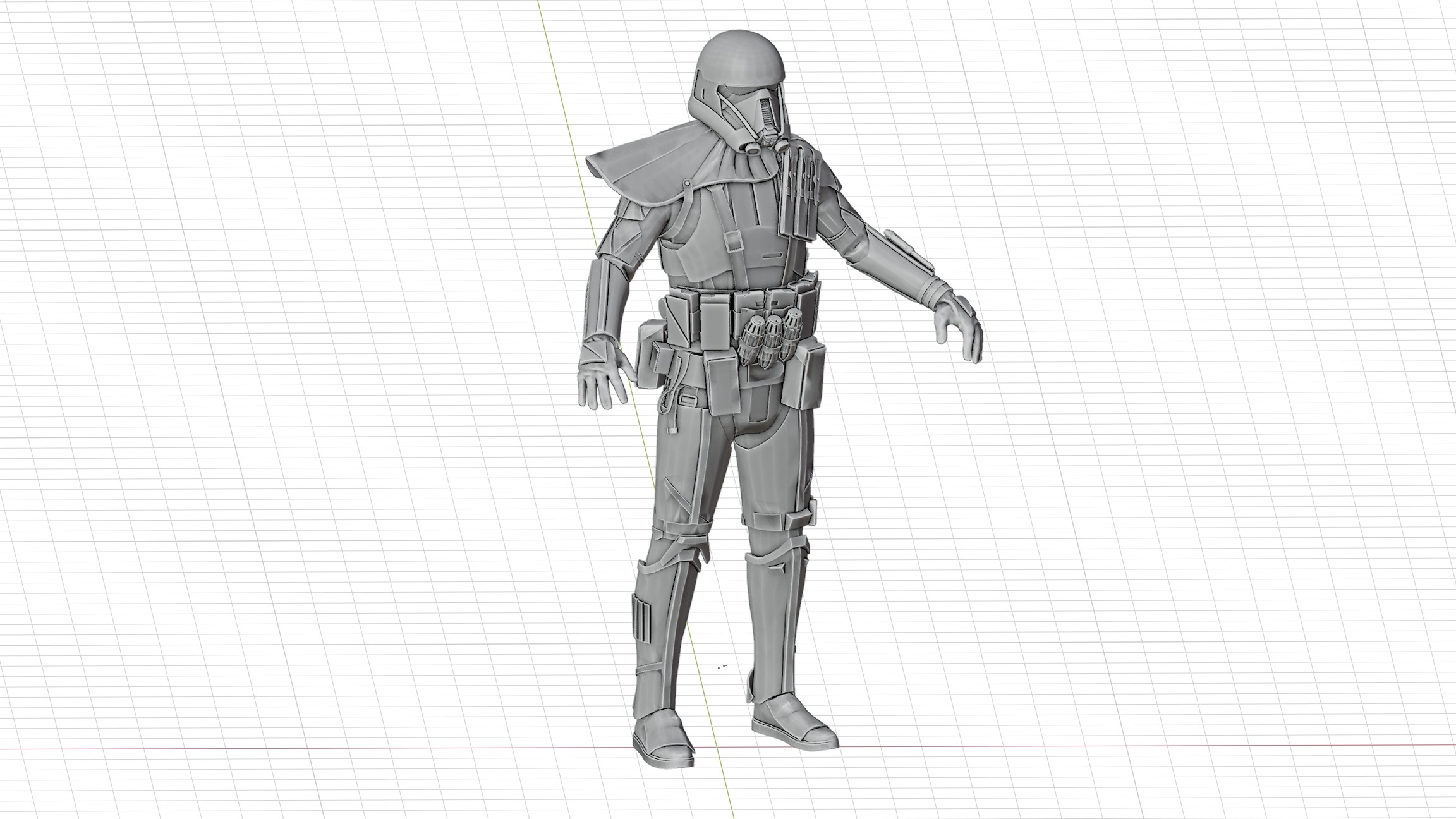 Death Trooper  Inspired from Star Wars Battlefront RIGGED 3D model_9