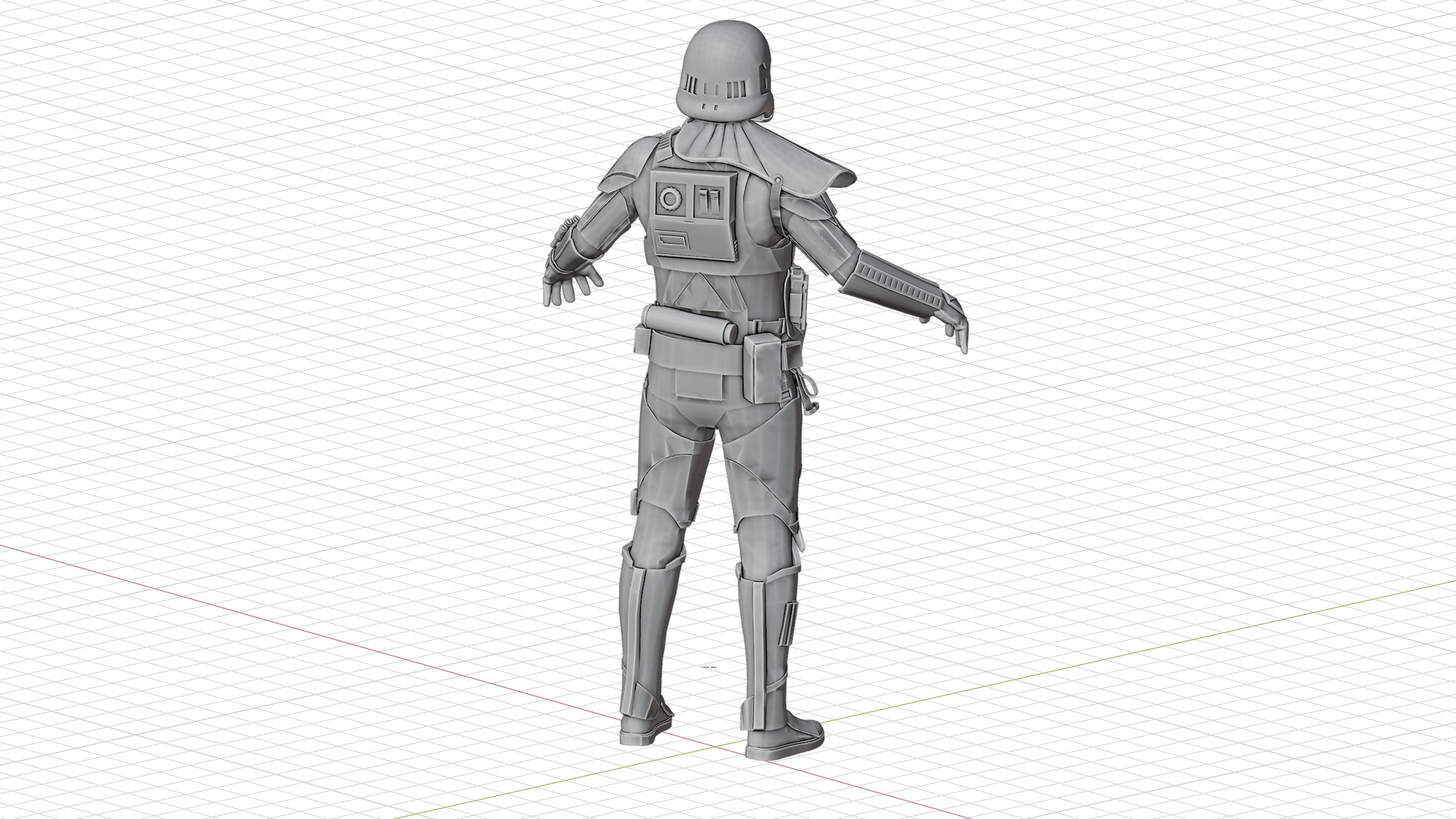 Death Trooper  Inspired from Star Wars Battlefront RIGGED 3D model_12
