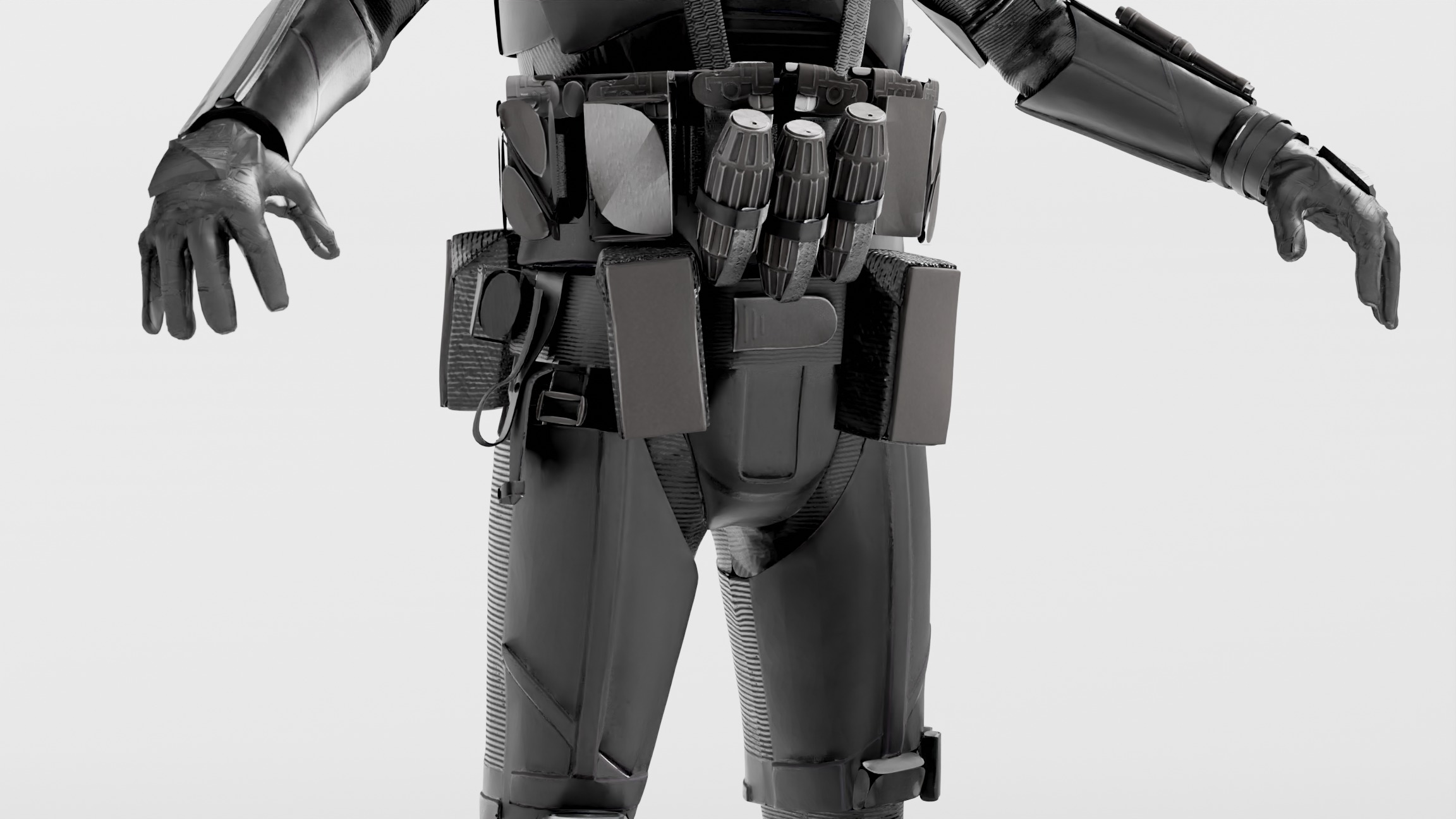Death Trooper  Inspired from Star Wars Battlefront RIGGED 3D model_3