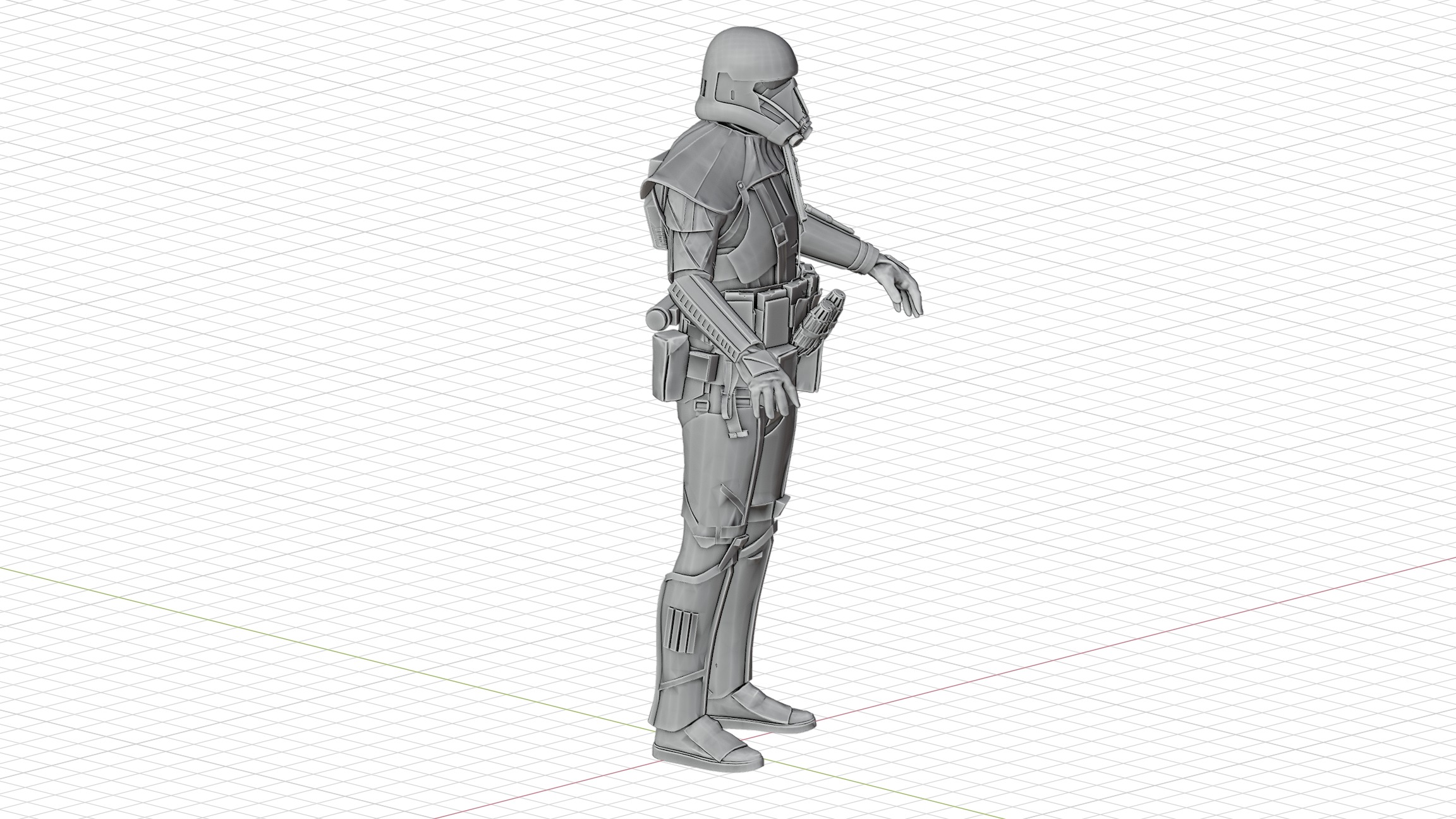 Death Trooper  Inspired from Star Wars Battlefront RIGGED 3D model_10