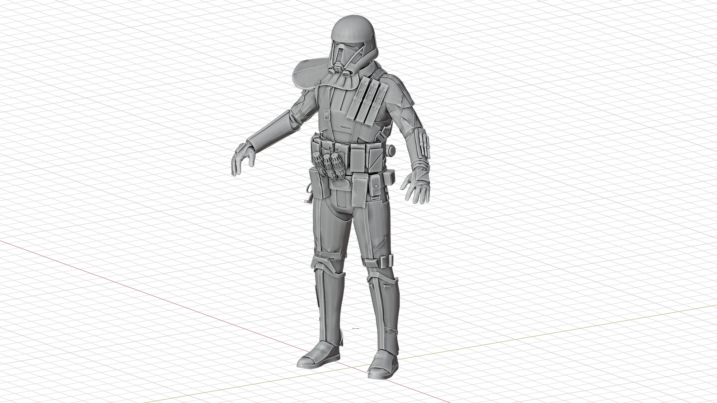 Death Trooper  Inspired from Star Wars Battlefront RIGGED 3D model_16
