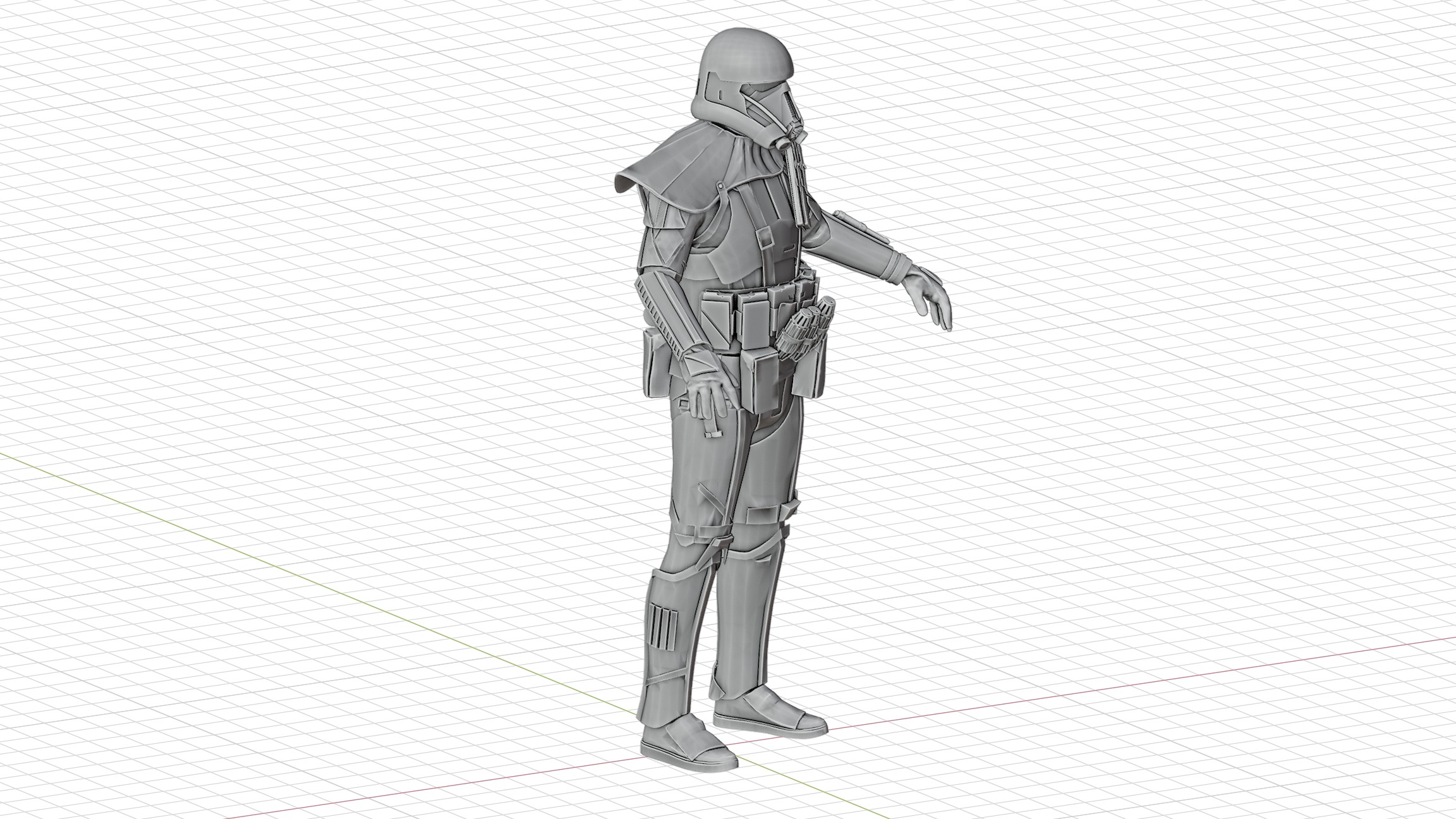 Death Trooper  Inspired from Star Wars Battlefront RIGGED 3D model_18