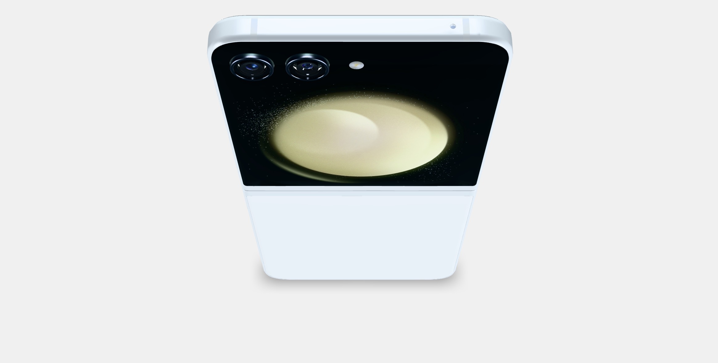 Samsung Galaxy ZFlip Cream Low-poly 3D model_4