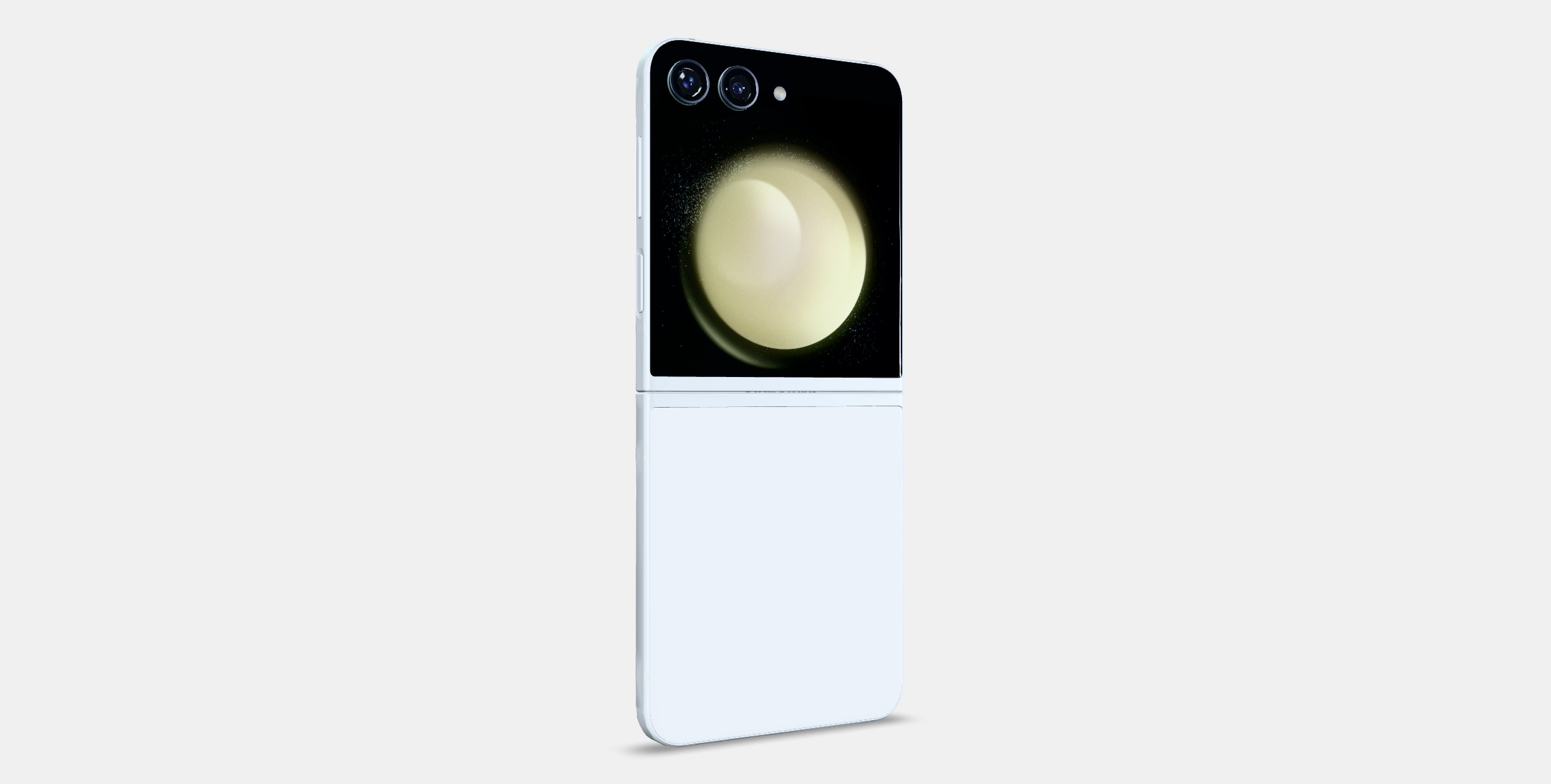 Samsung Galaxy ZFlip Cream Low-poly 3D model_16