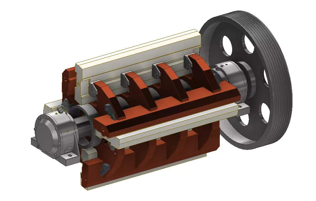 Rotor 1300 for impact crusher 3D model_0