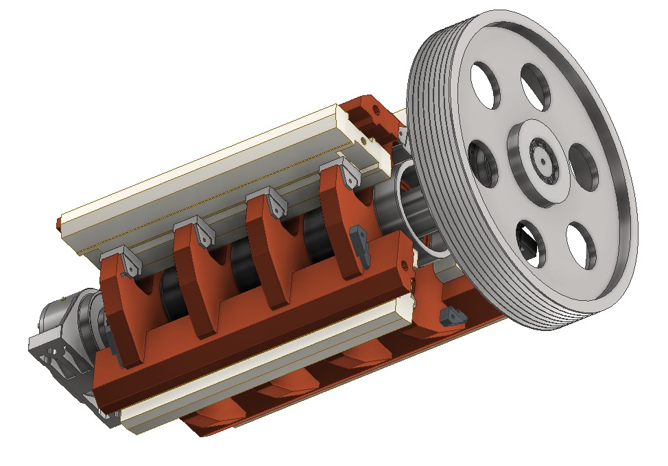 Rotor 1300 for impact crusher 3D model_1