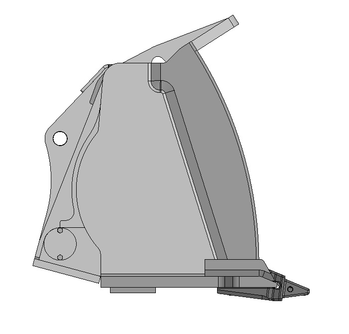 Slag bucket for Caterpillar 973K Loader 3D model_2