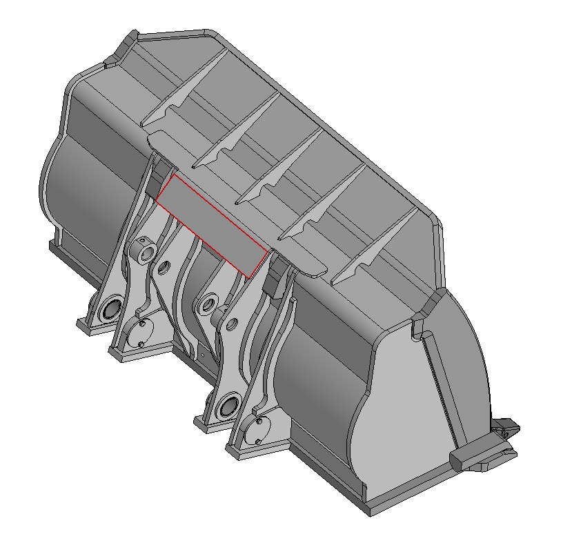 Slag bucket for Caterpillar 973K Loader 3D model_1
