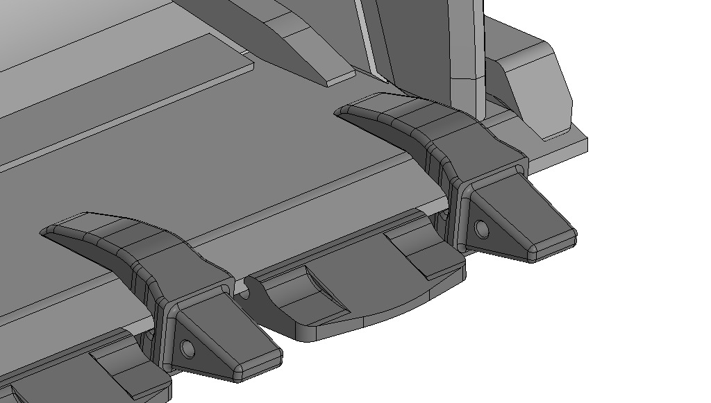 Slag bucket for Caterpillar 973K Loader 3D model_3
