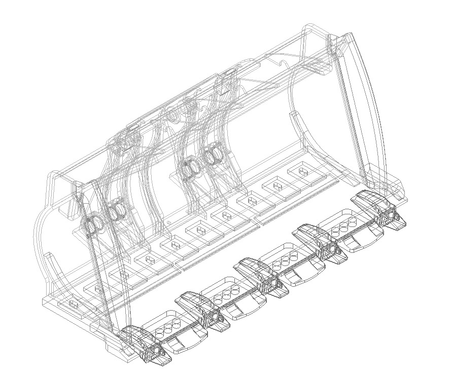 Slag bucket for Caterpillar 973K Loader 3D model_7