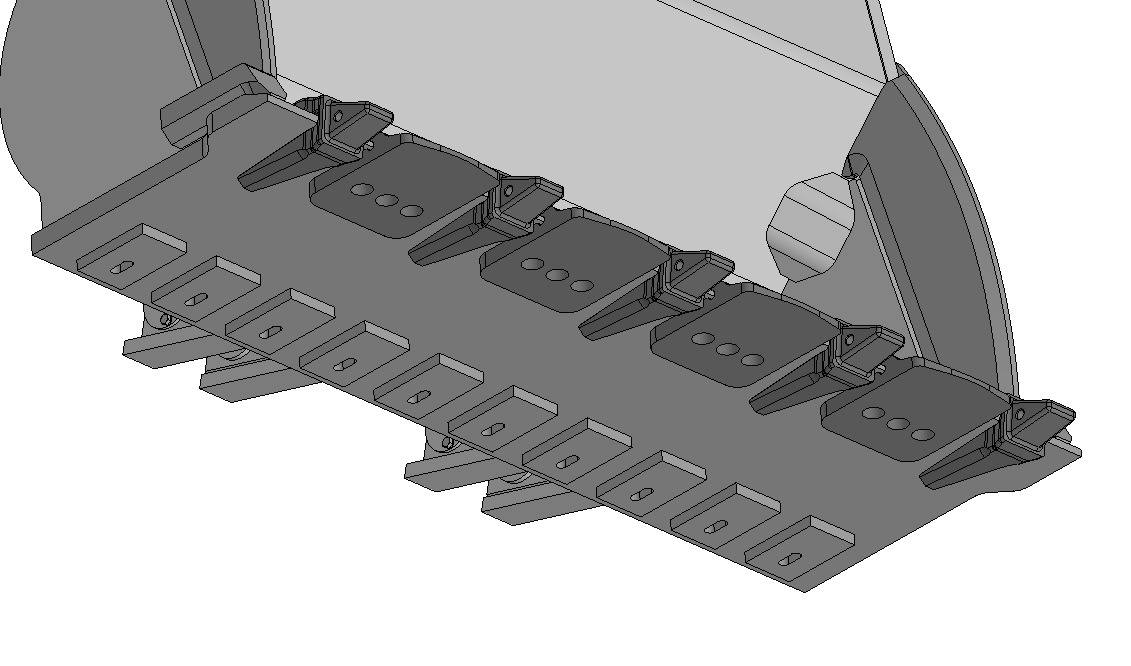 Slag bucket for Caterpillar 973K Loader 3D model_4