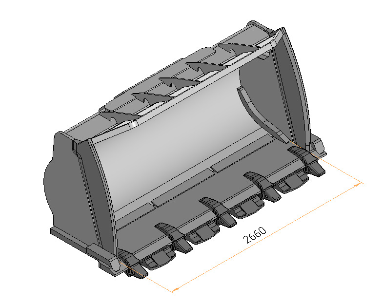 Slag bucket for Caterpillar 973K Loader 3D model_8