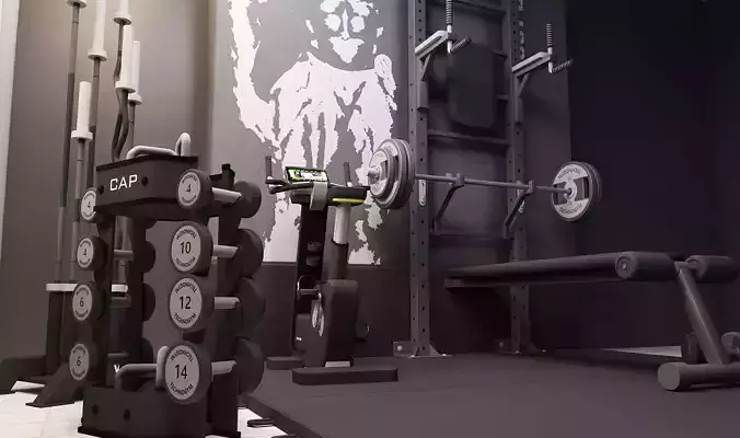 GYM-Room-Bodybuilding 3D model