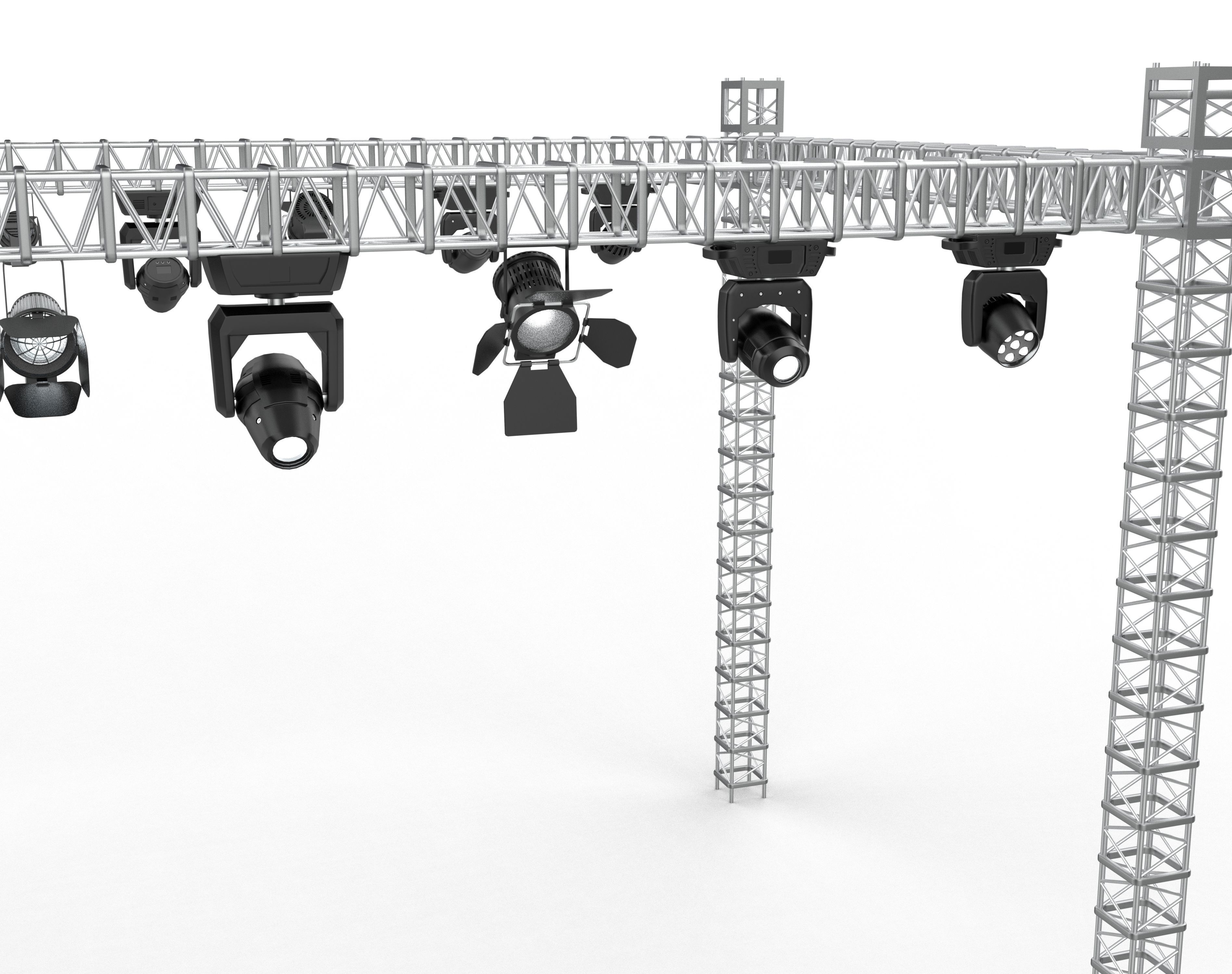 stage light set 3D model_8