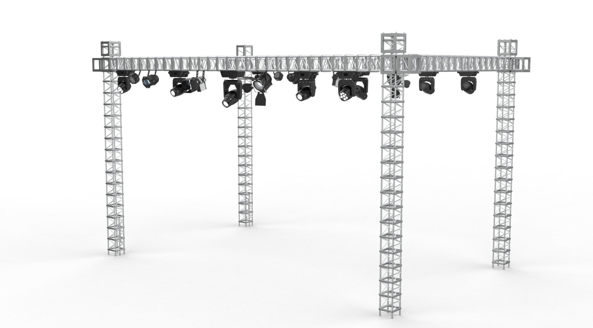 stage light set 3D model_2