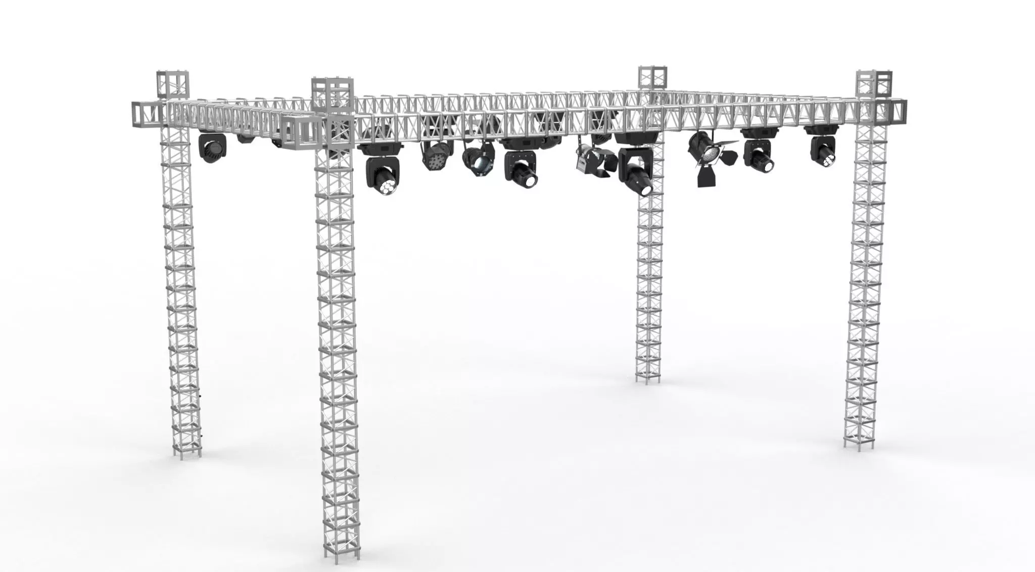 stage light set 3D model_0