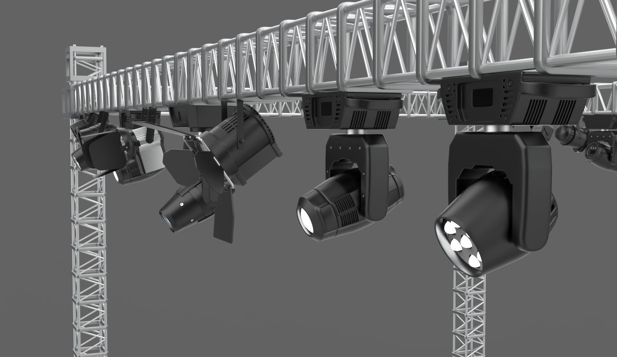 stage light set 3D model_5