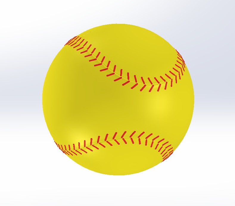 baseball ball 3D print model_2