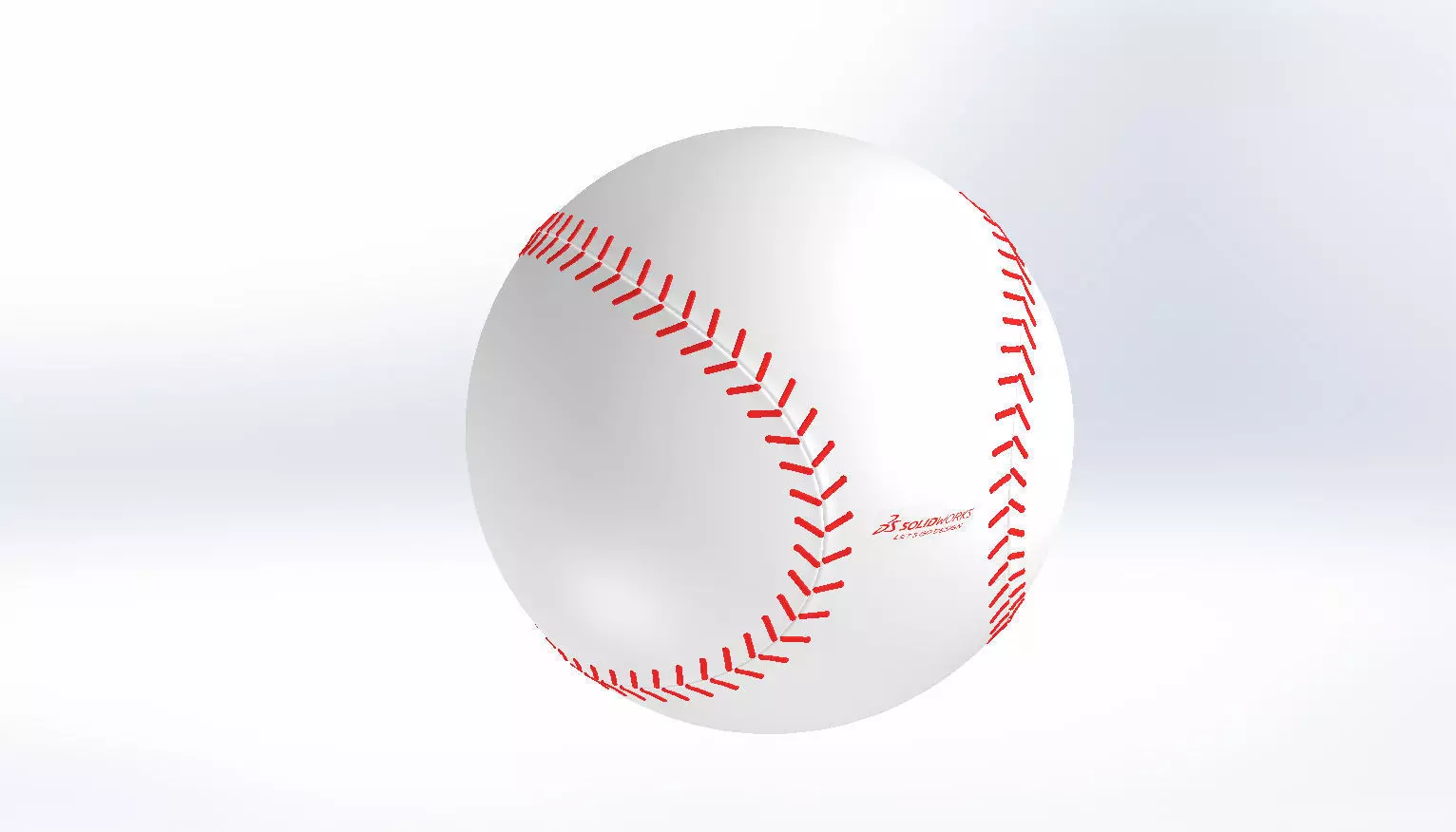 baseball ball 3D print model_0