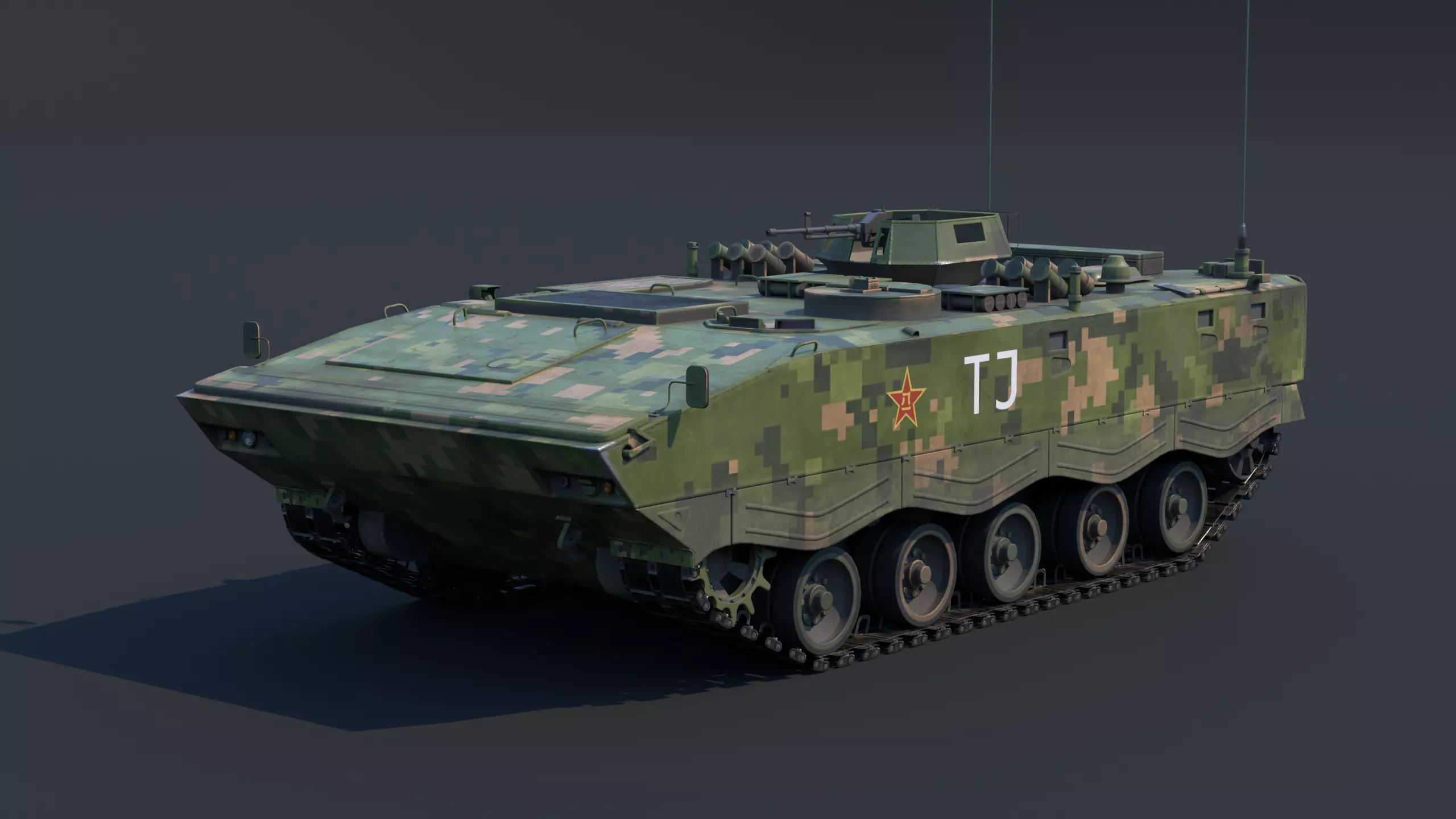 ZSD-89A APC Low-poly 3D model_0