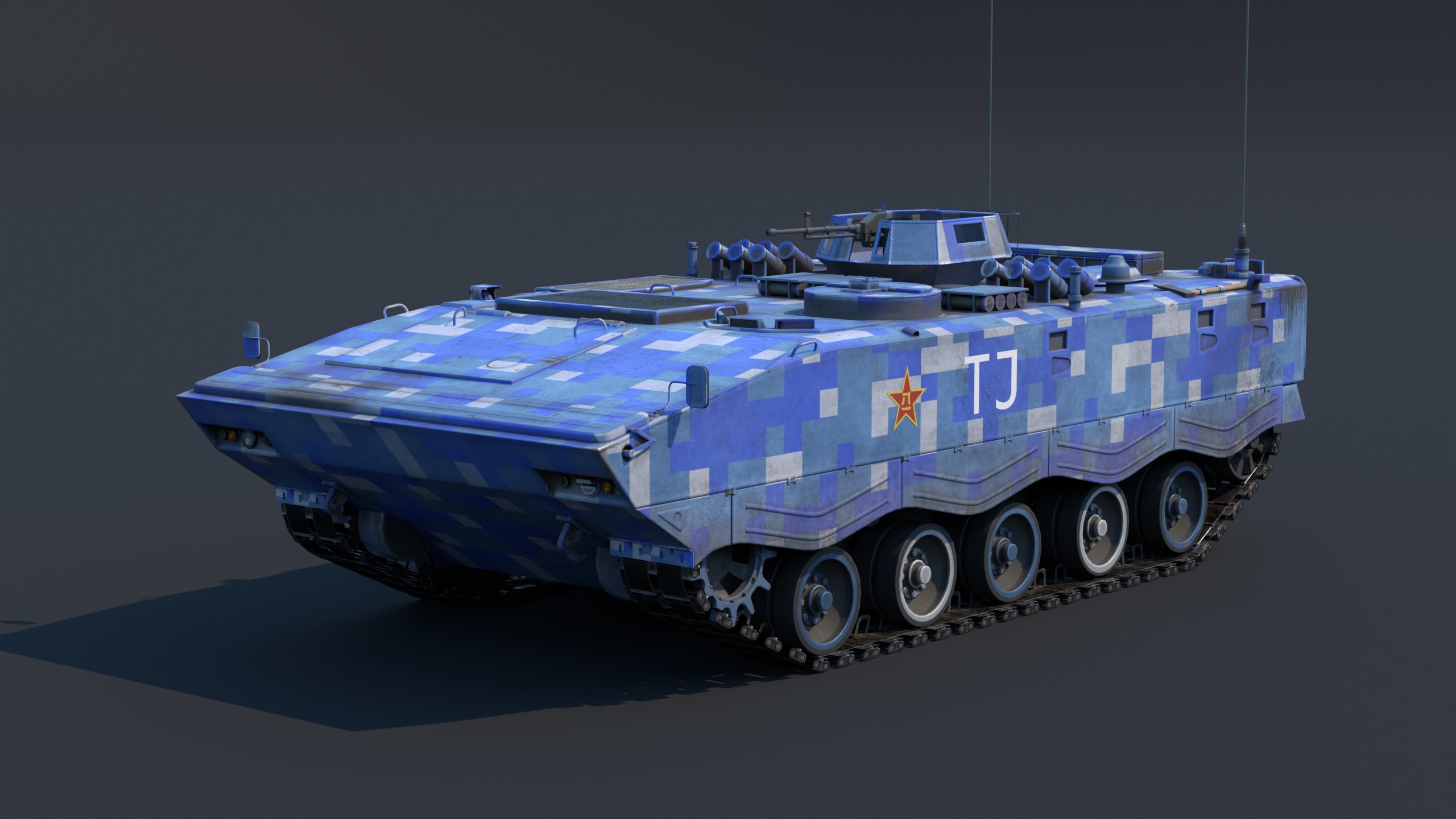 ZSD-89A APC Low-poly 3D model_9