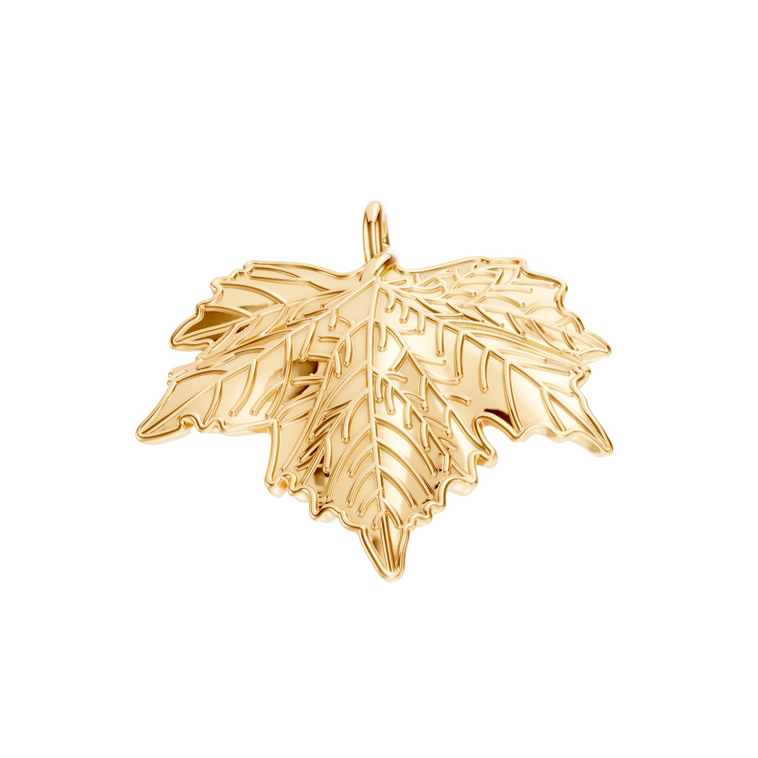 Leaf Pendant  3D print model_4