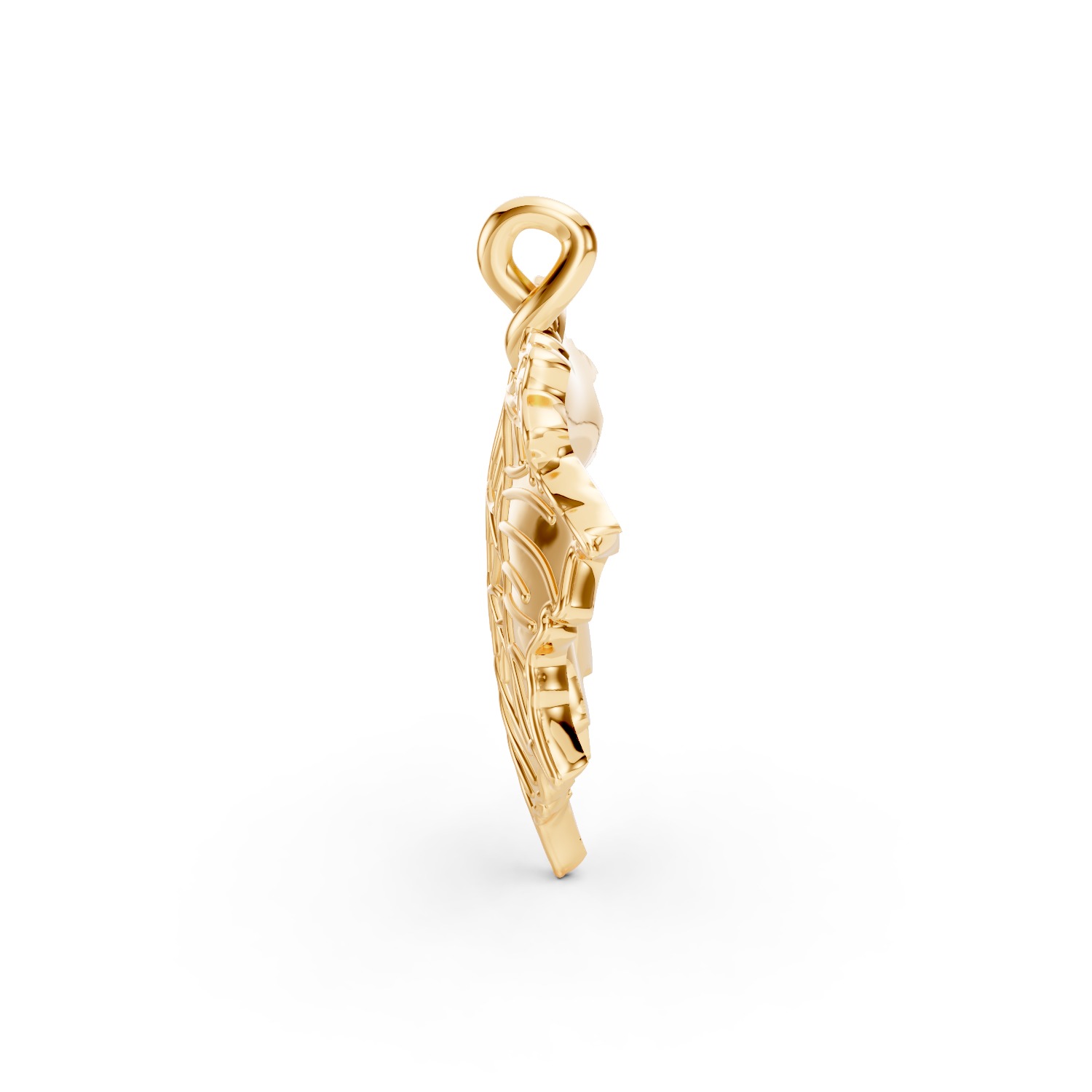 Leaf Pendant  3D print model_3