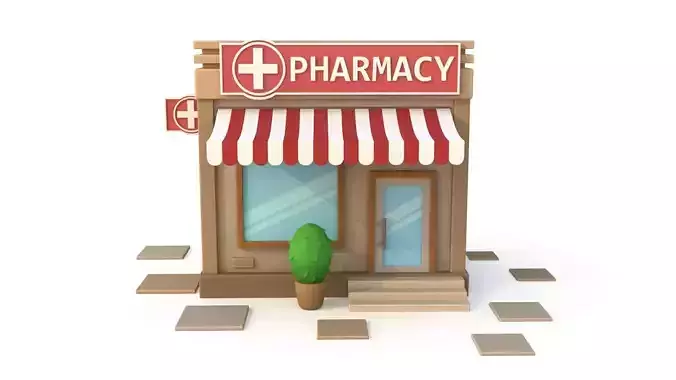 Cartoon pharmacy