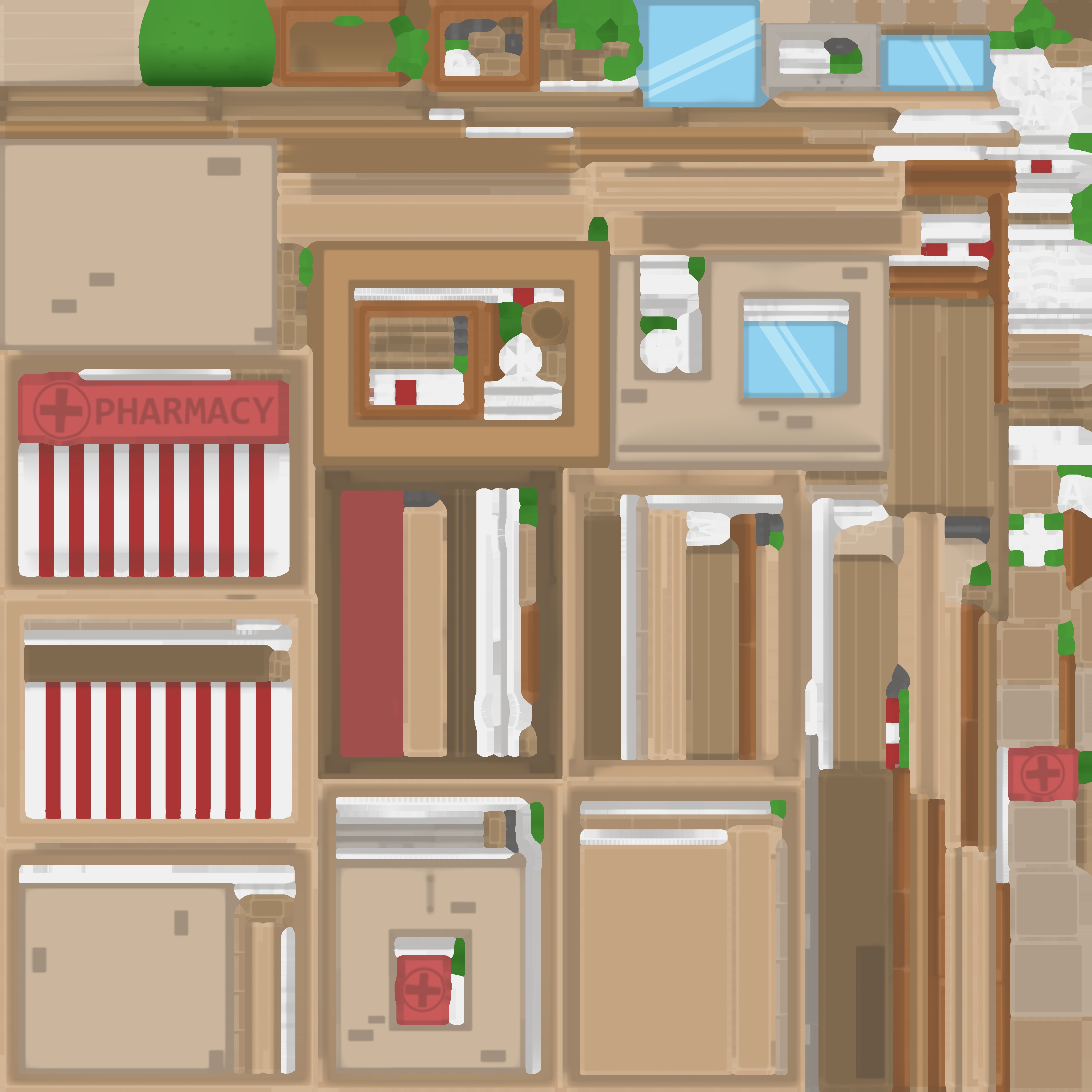 Cartoon pharmacy Low-poly 3D model_11