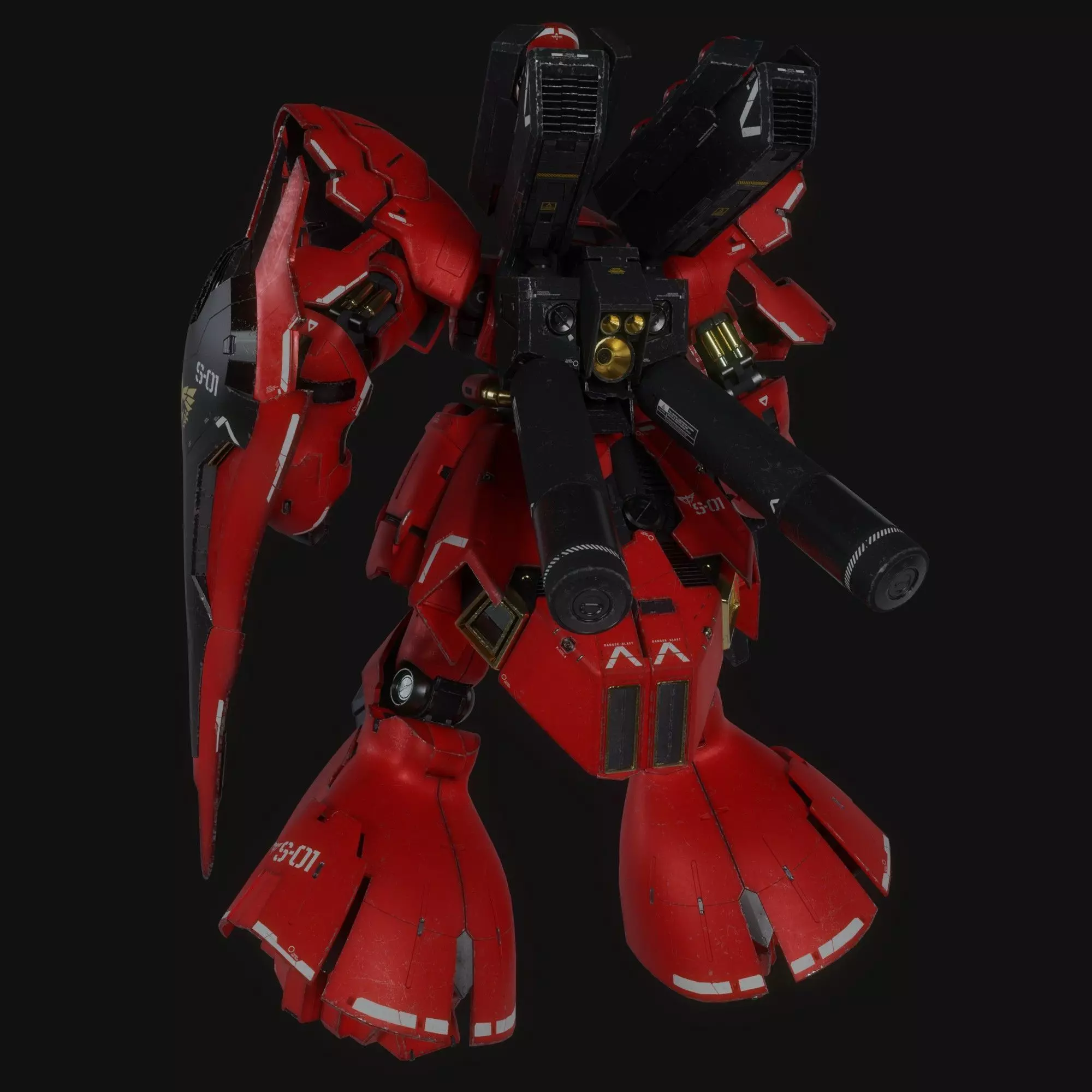Sazabi MSN-04 Blender version 3D model_3