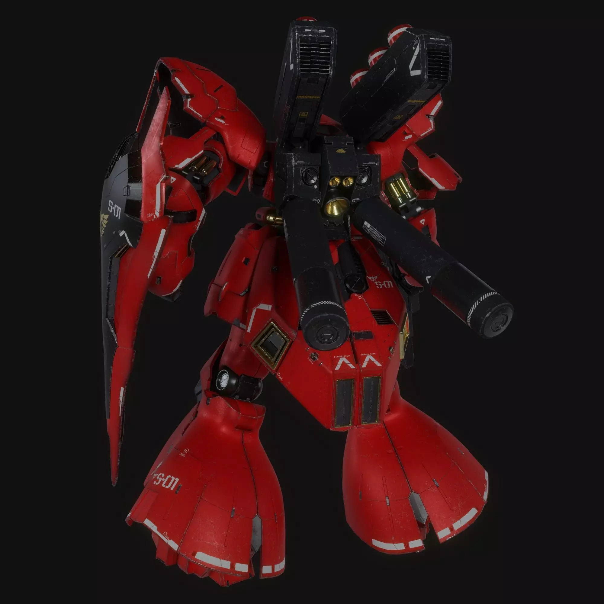 Sazabi MSN-04 Blender version 3D model_2