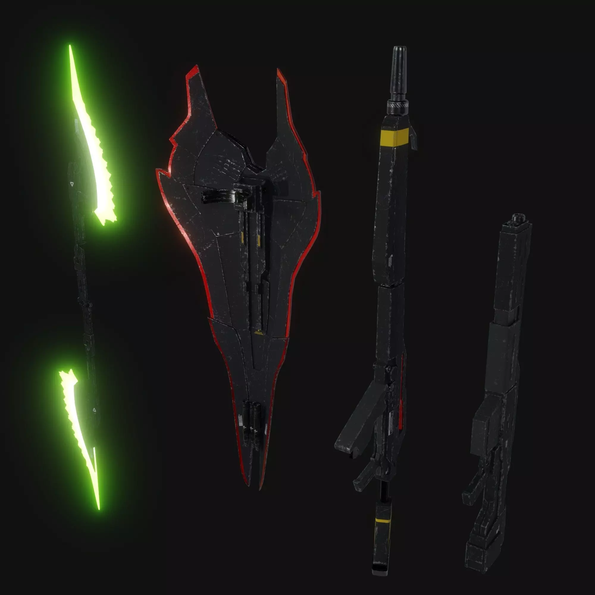 Sazabi MSN-04 Blender version 3D model_17