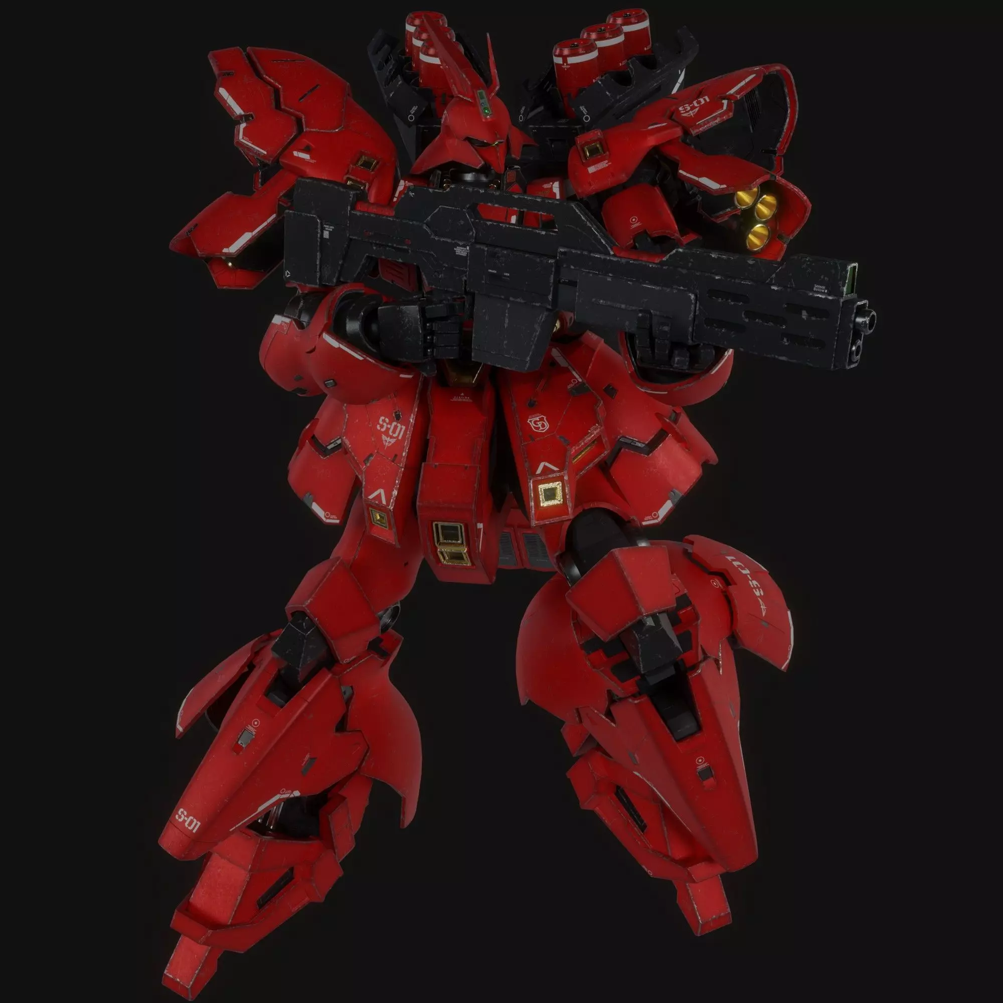 Sazabi MSN-04 Blender version 3D model_18