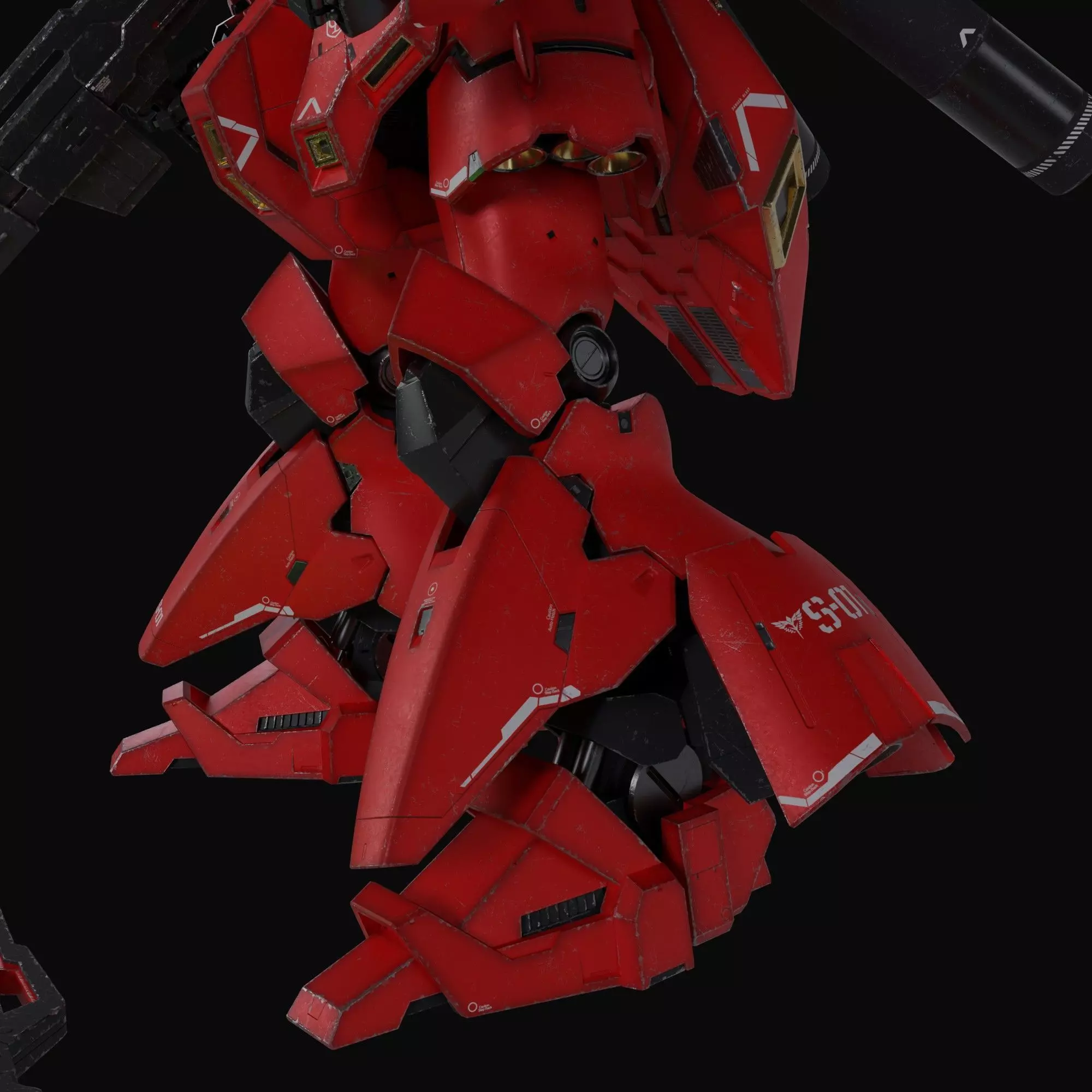 Sazabi MSN-04 Blender version 3D model_9