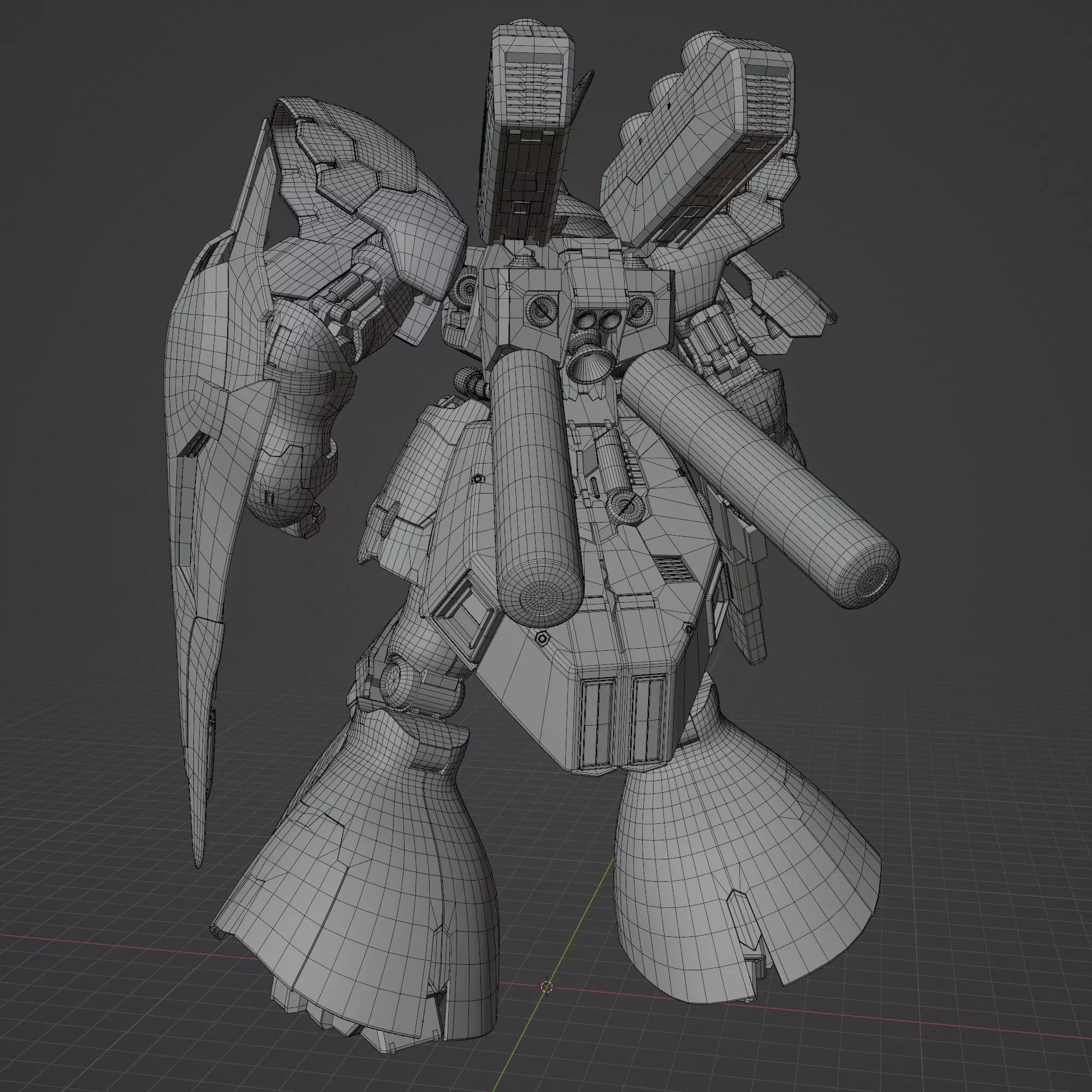 Sazabi MSN-04 Blender version 3D model_27