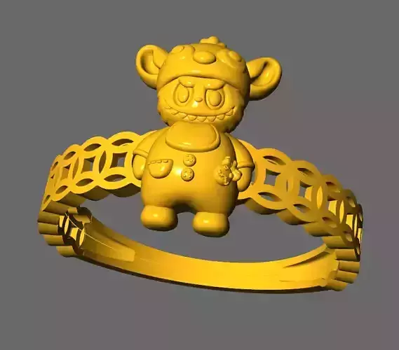 COIN RINGS LABUBU TOY CUTE N05