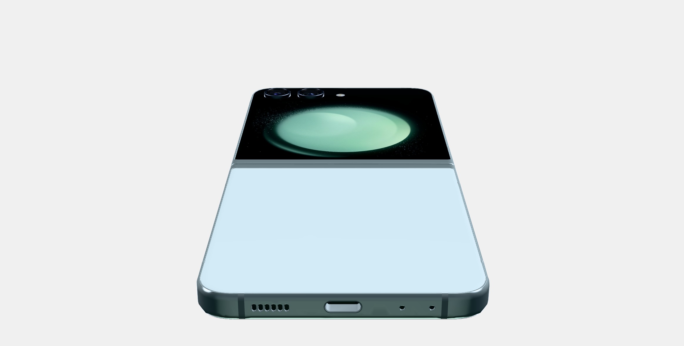 Samsung Galaxy Z Flip Mint 1 Low-poly 3D model_8