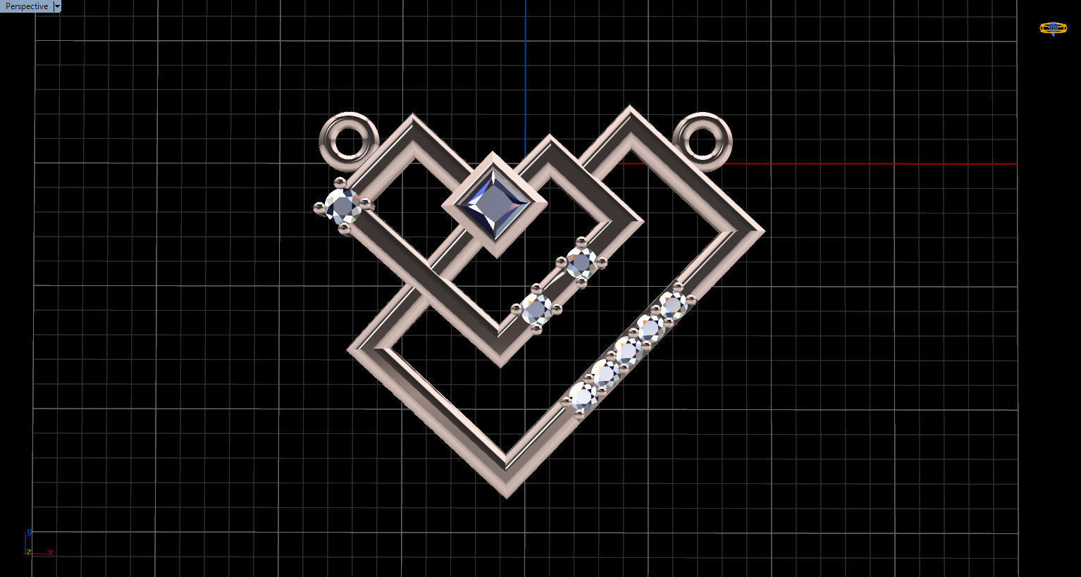 Formluxe with Prince Diamond and Round Diamonds 3D print model_34