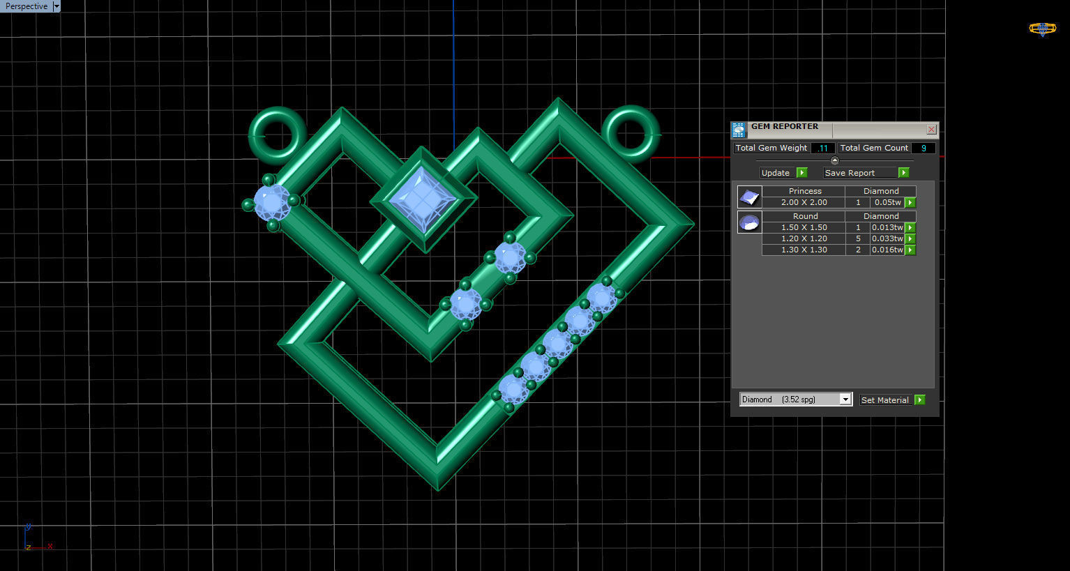 Formluxe with Prince Diamond and Round Diamonds 3D print model_5