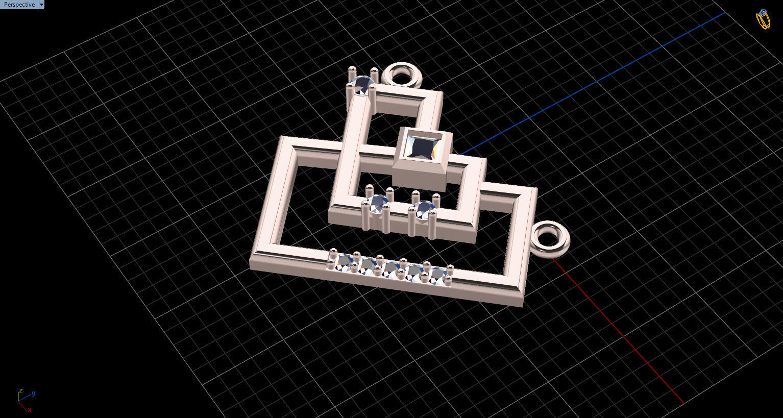 Formluxe with Prince Diamond and Round Diamonds 3D print model_39