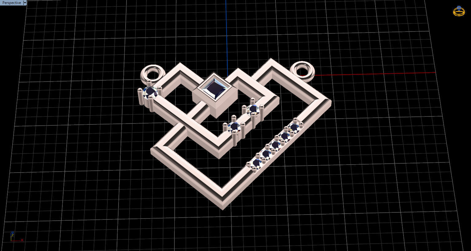 Formluxe with Prince Diamond and Round Diamonds 3D print model_35