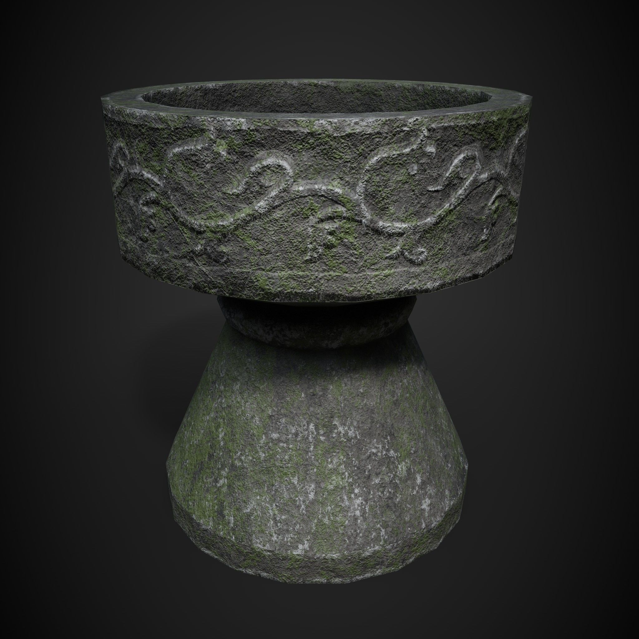 ANCIENT POT LOWPOLY GAME ASSET Low-poly 3D model_1