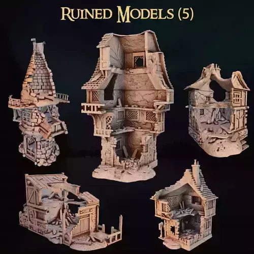 Abandoned Buildings Pack Set of 5